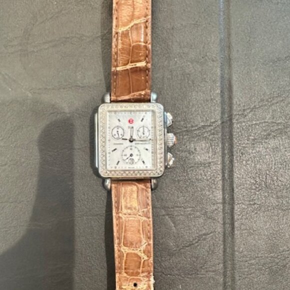 Michele Deco Stainless Steel Diamond Watch main image 5